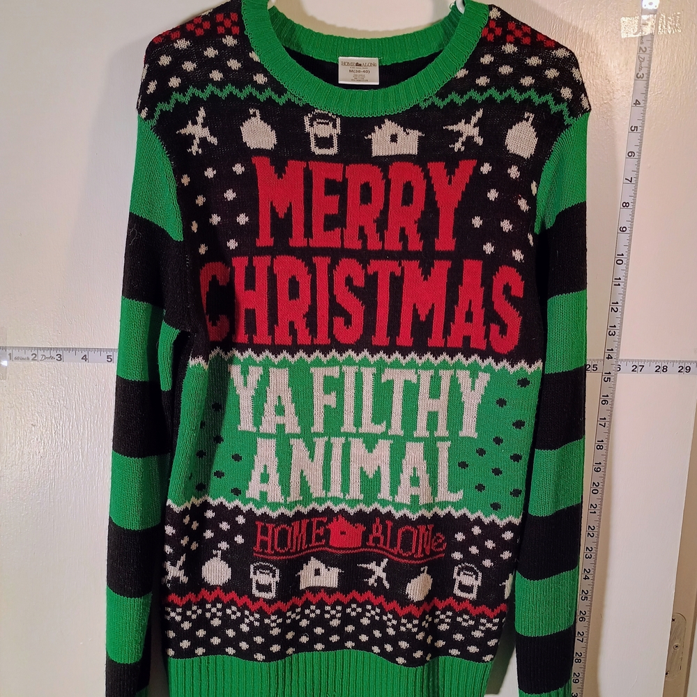 Merry Christmas Crewneck Sweater - Green and Red